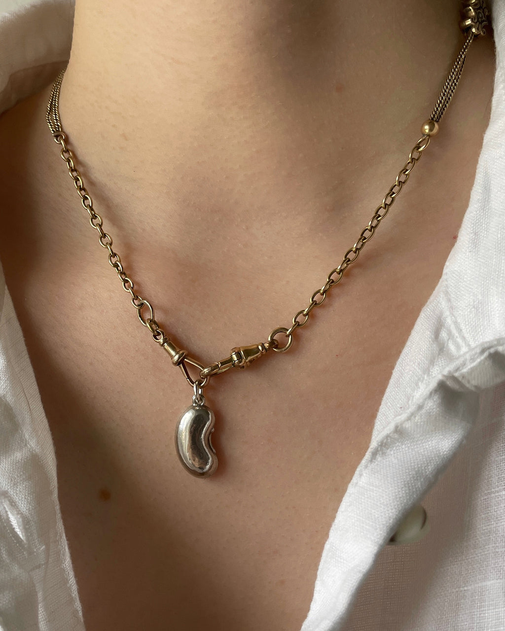 Victorian Sterling Silver Lucky Bean Charm