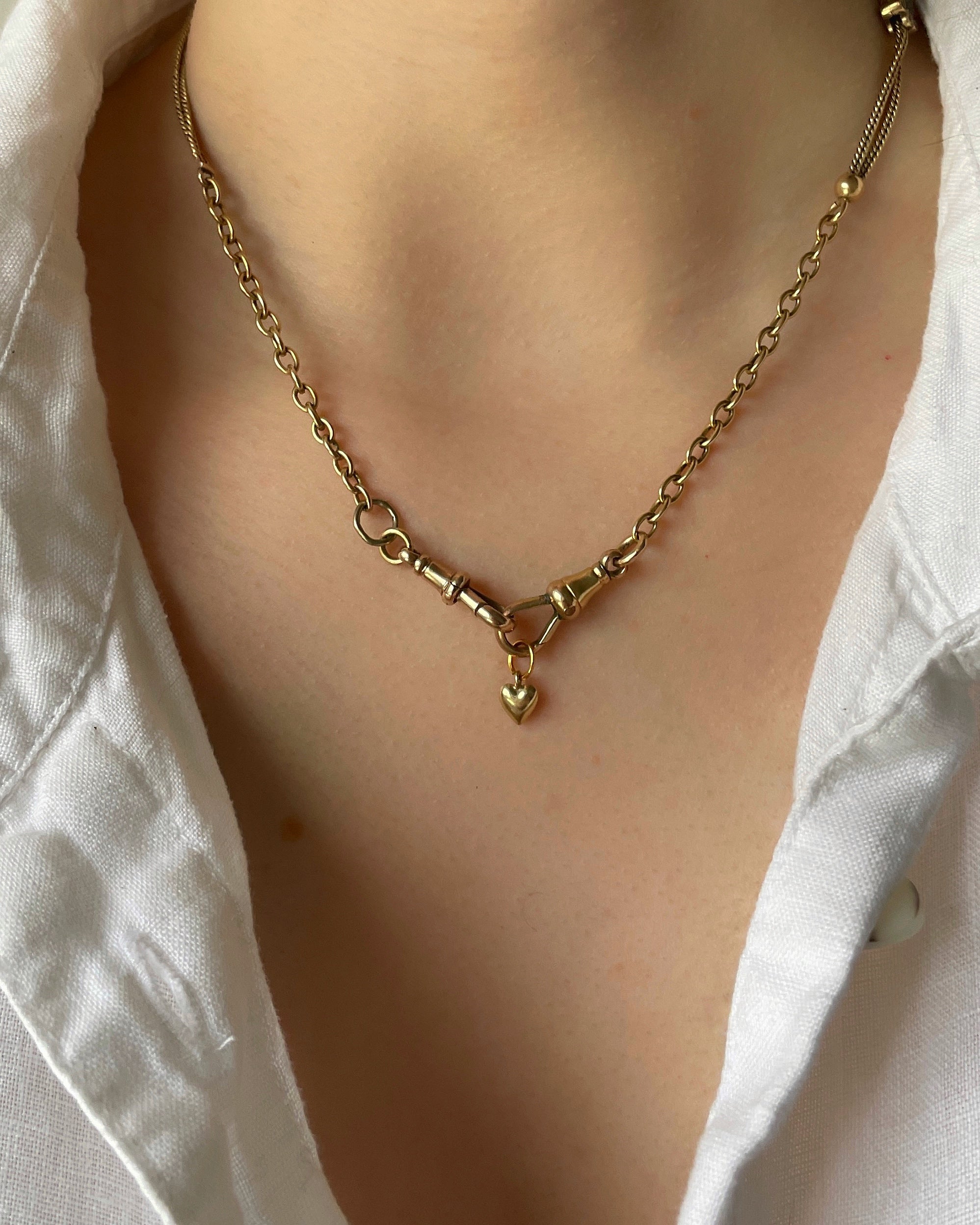 Vintage Miniature Gold Heart Charm