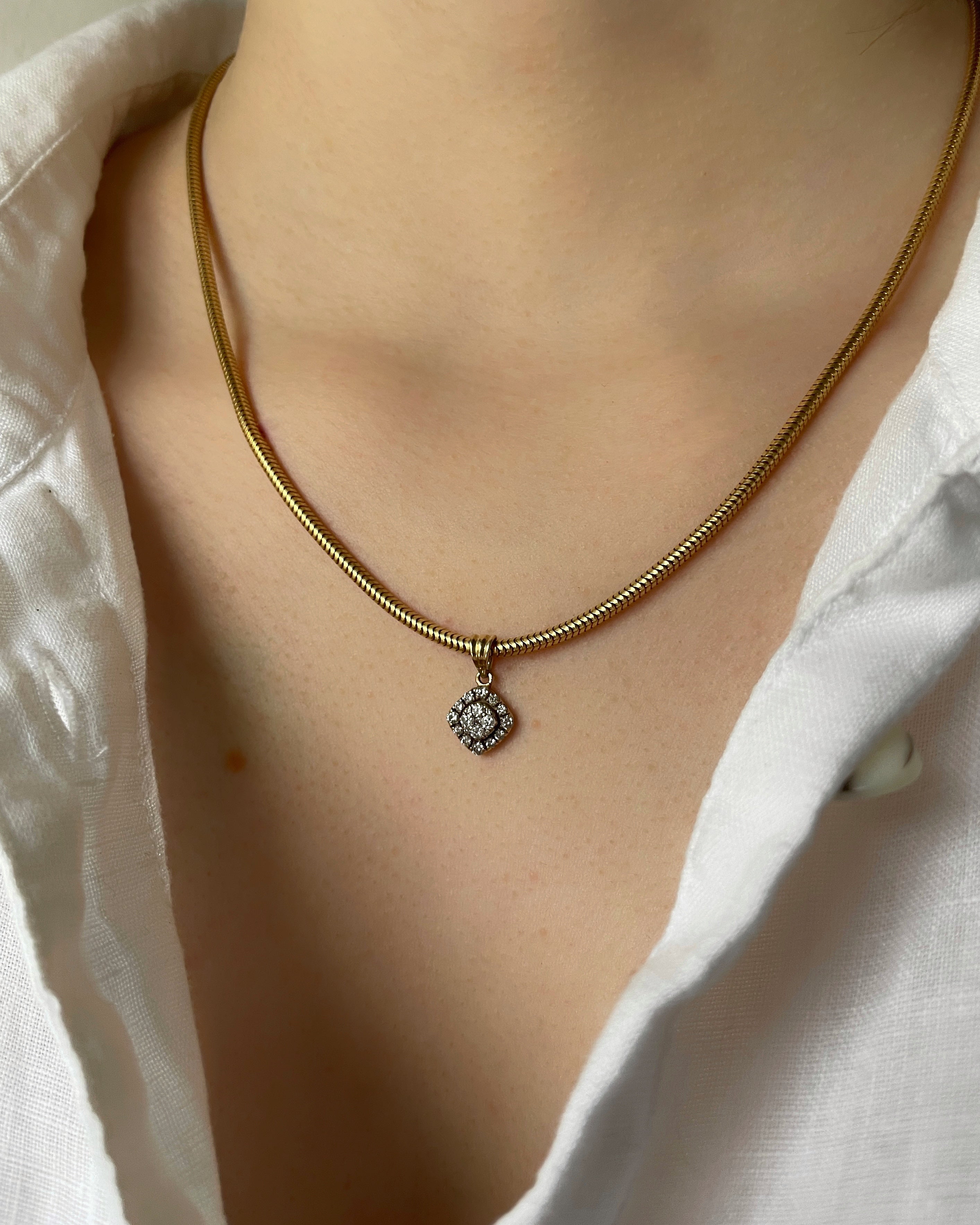 Vintage Diamond-Encrusted Gold Charm