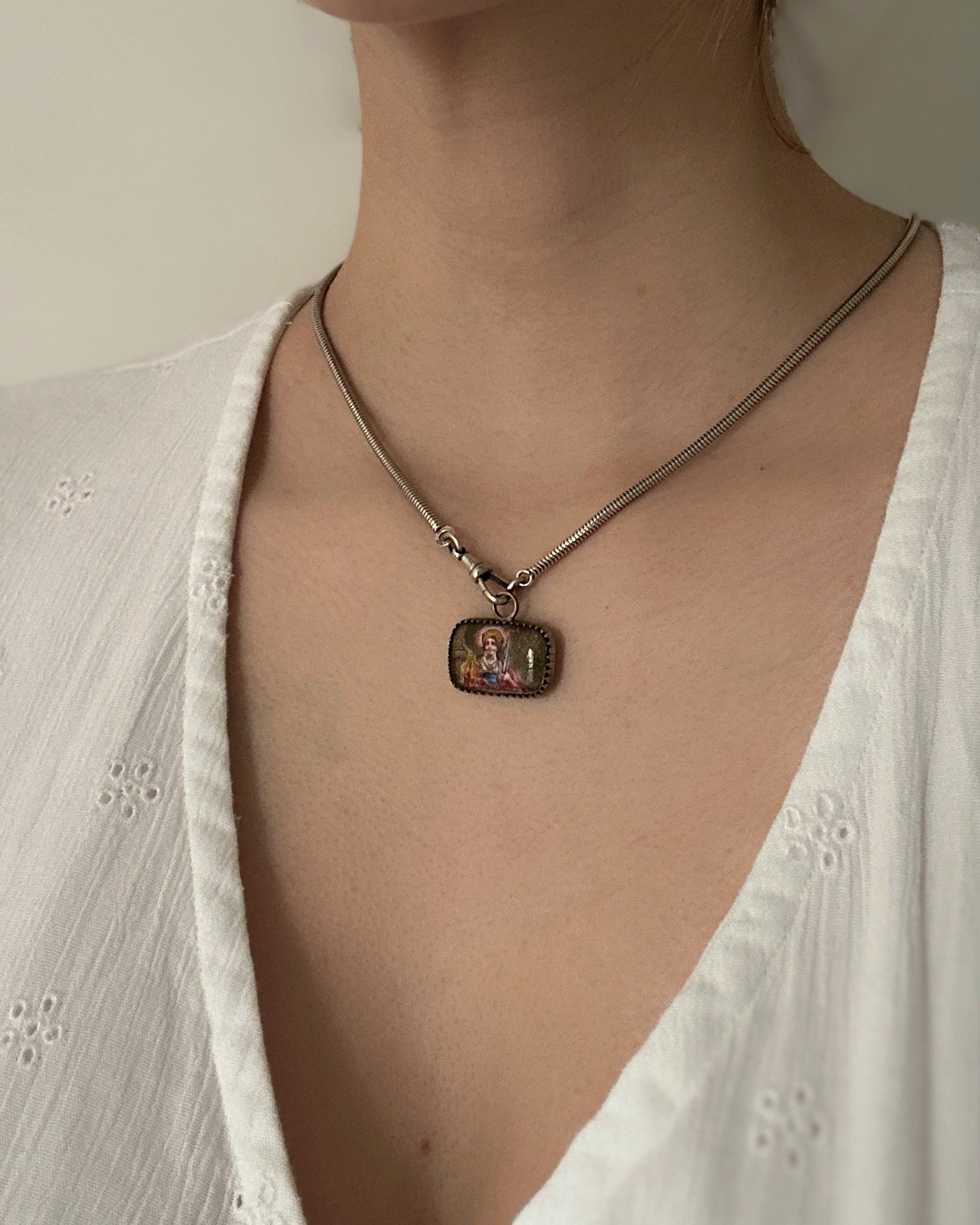 Two 17th Century Dutch/German Hand Painted Enamel Portrait Pendants