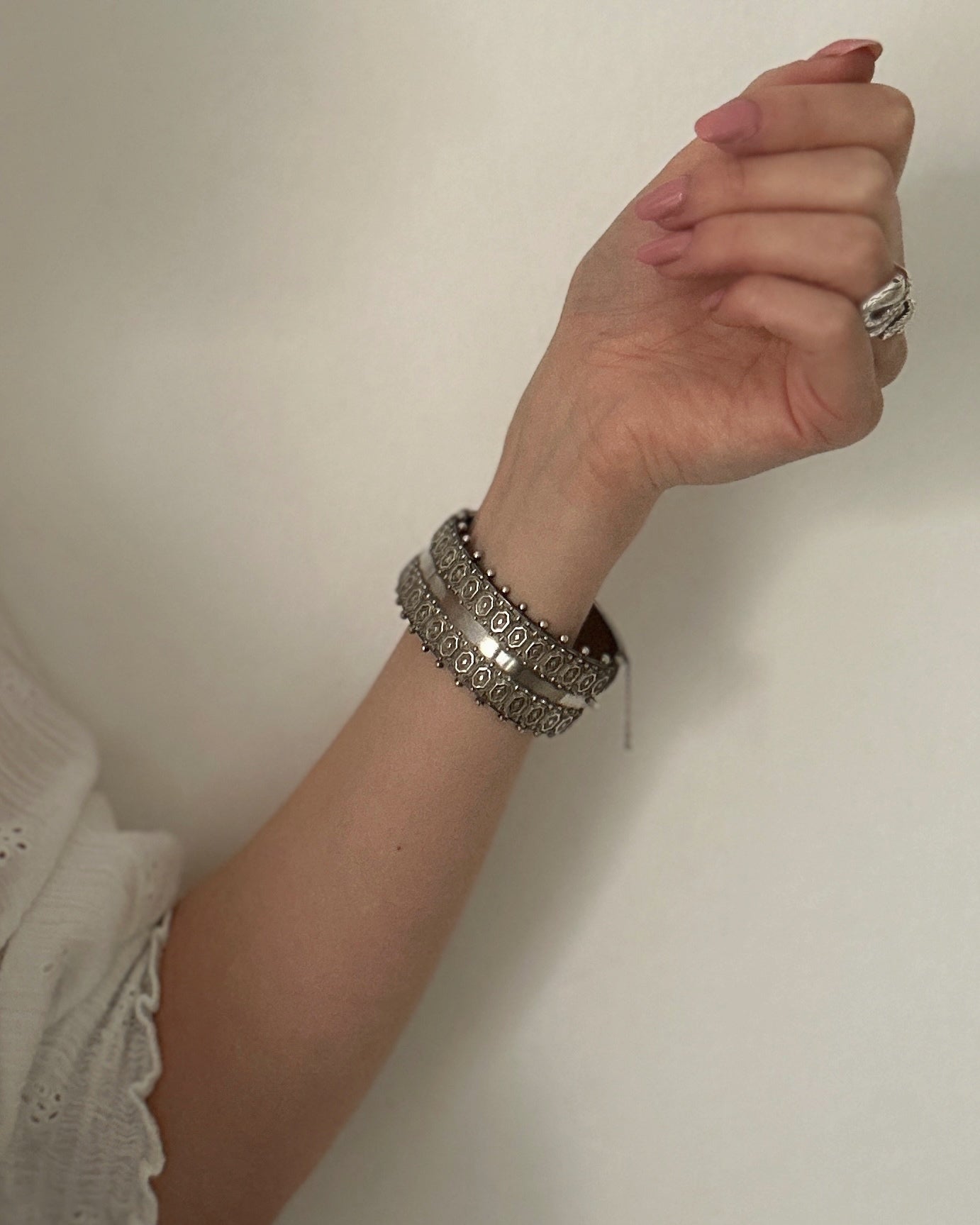 Detailed Sterling Silver Bangle