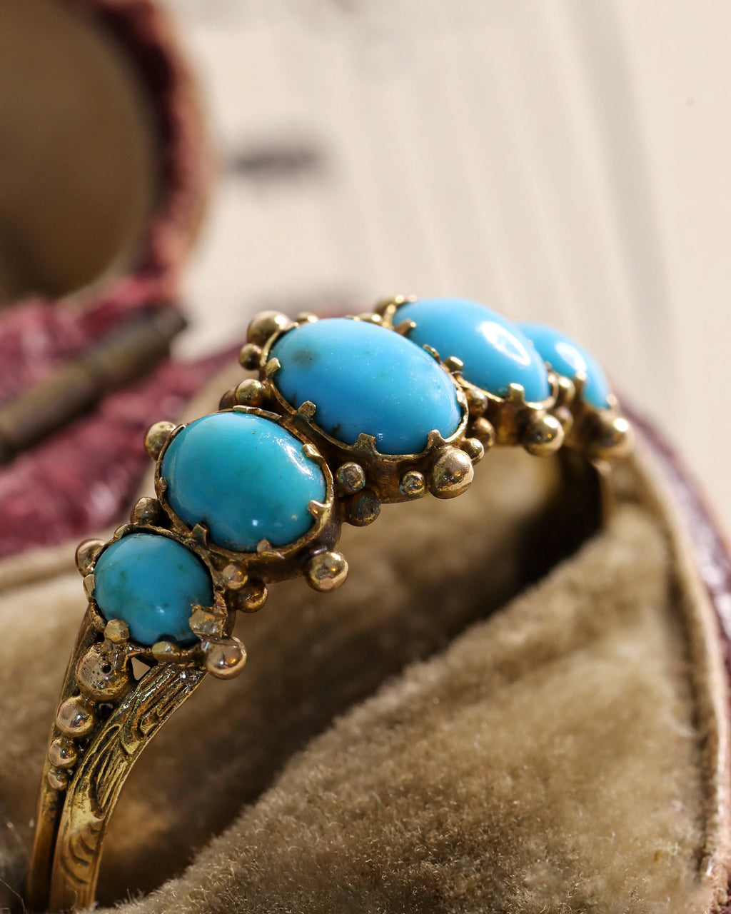 Antique Georgian Turquoise Five Stone Ring