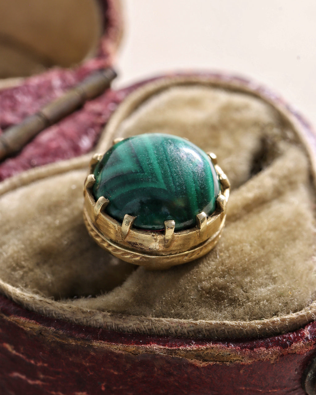 Georgian Style Malachite Stud Earrings