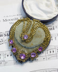 Antique Georgian Foiled Amethyst Rivière Necklace