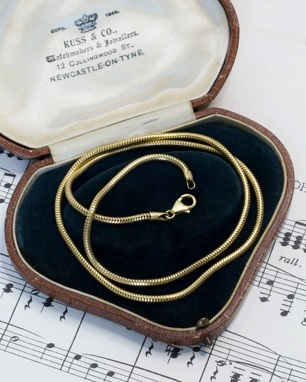 Vintage 18ct Yellow Gold Snake Chain