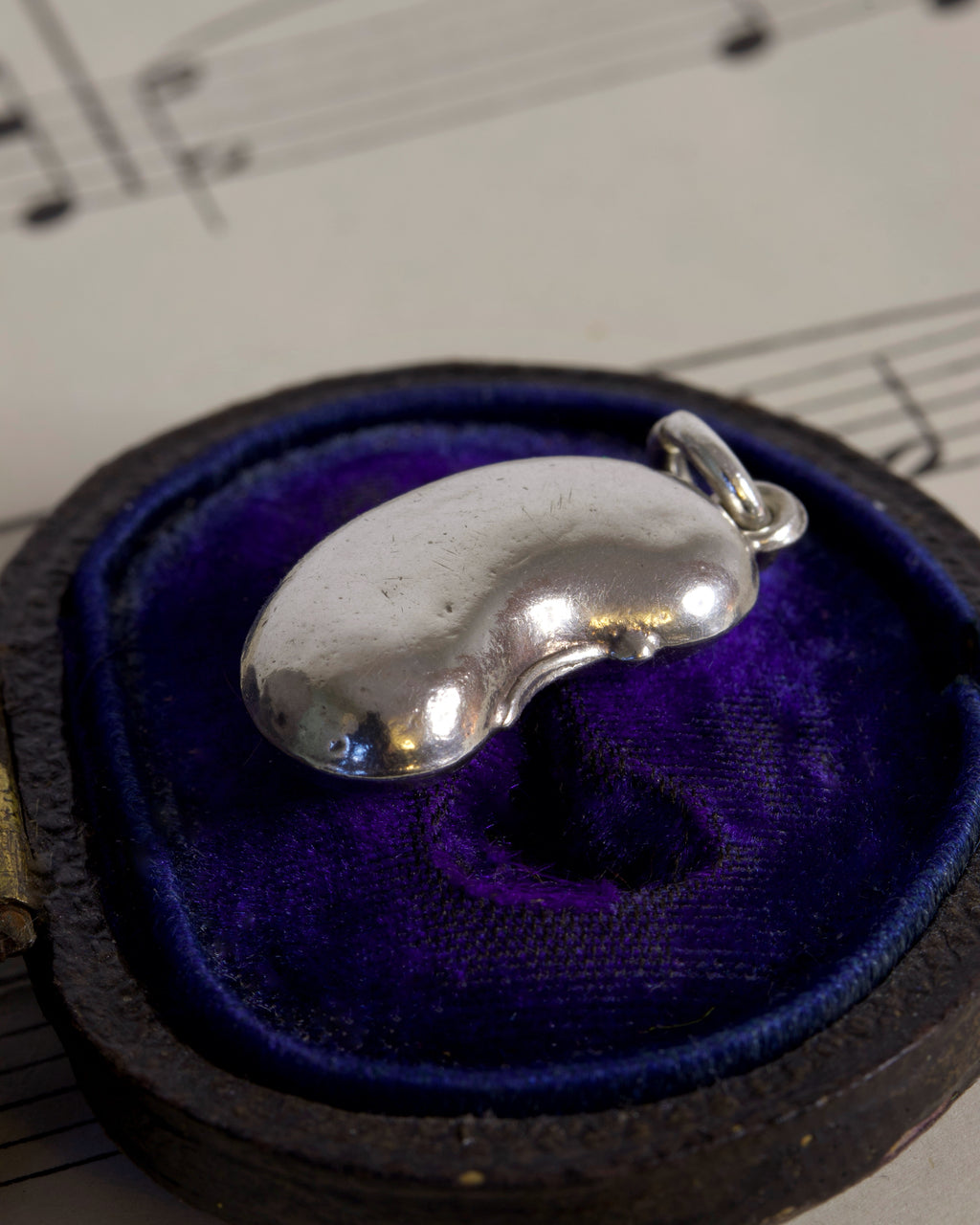 Victorian Sterling Silver Lucky Bean Charm