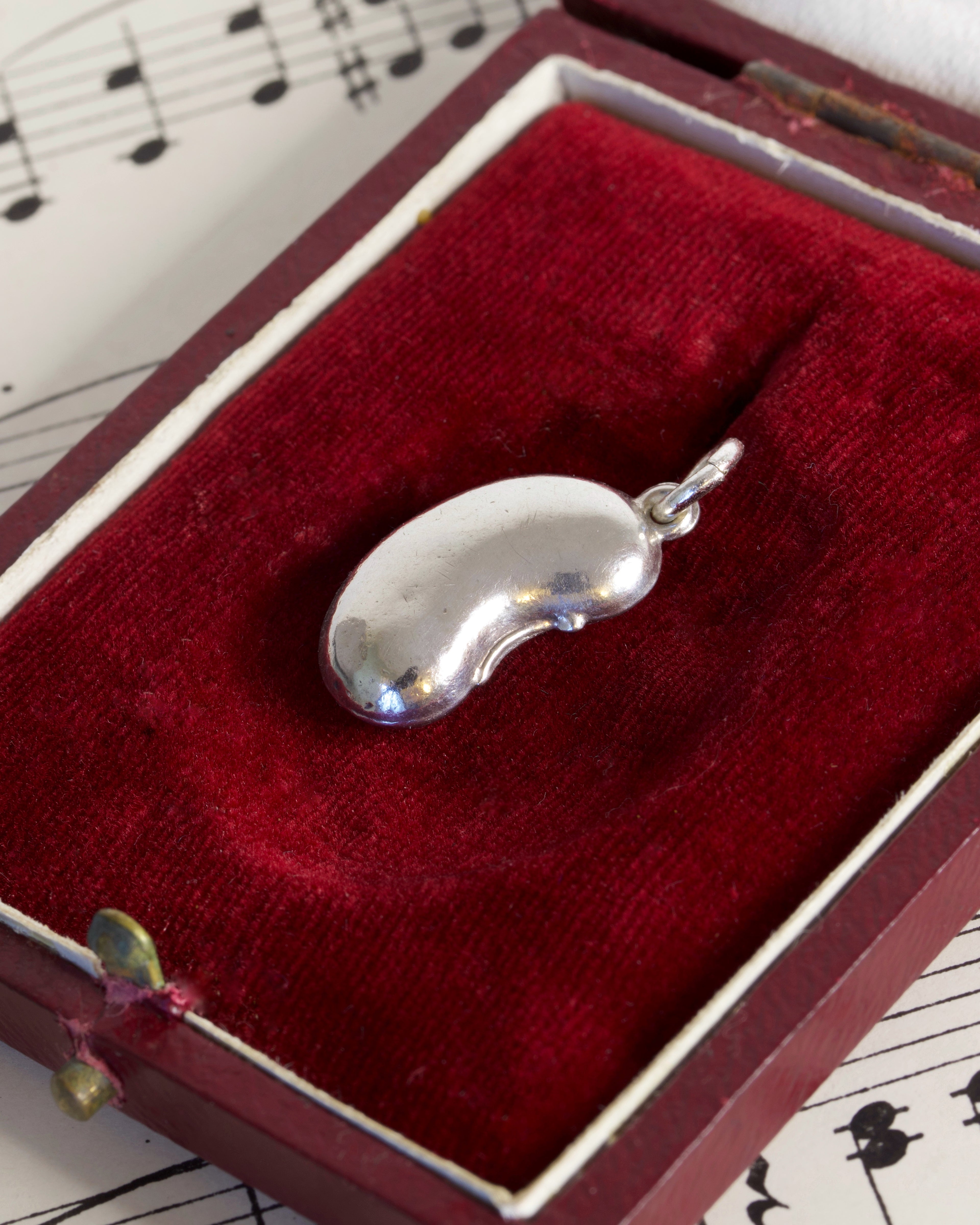 Victorian Sterling Silver Lucky Bean Charm