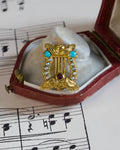 Antique Georgian Lyre Pin