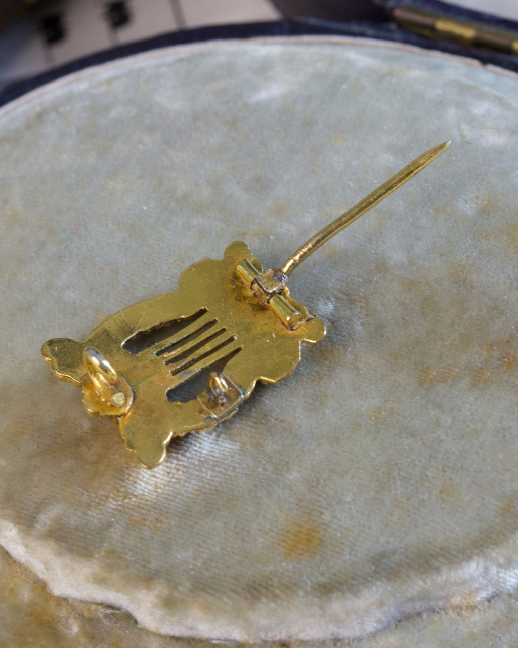 Antique Georgian Lyre Pin
