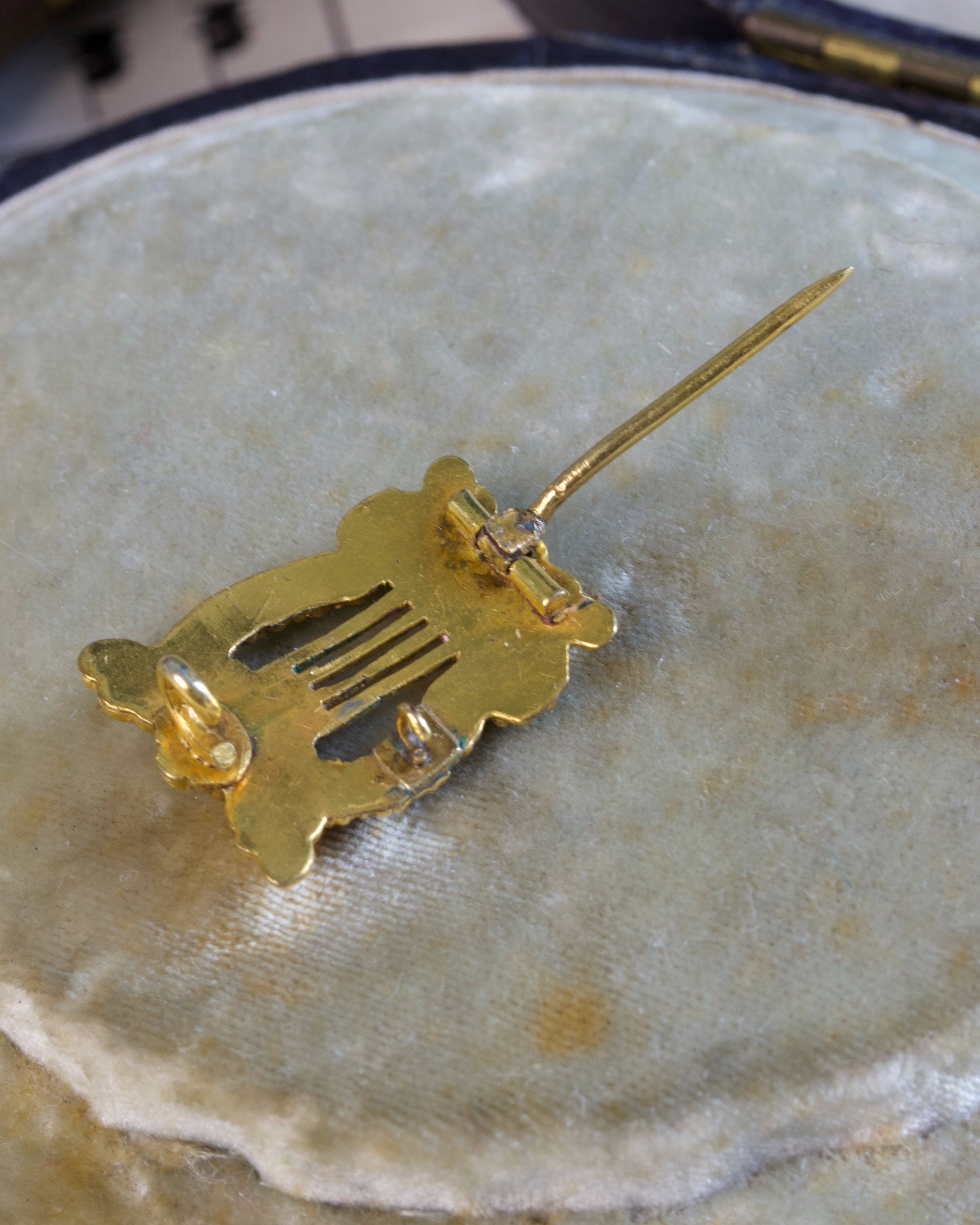 Antique Georgian Lyre Pin