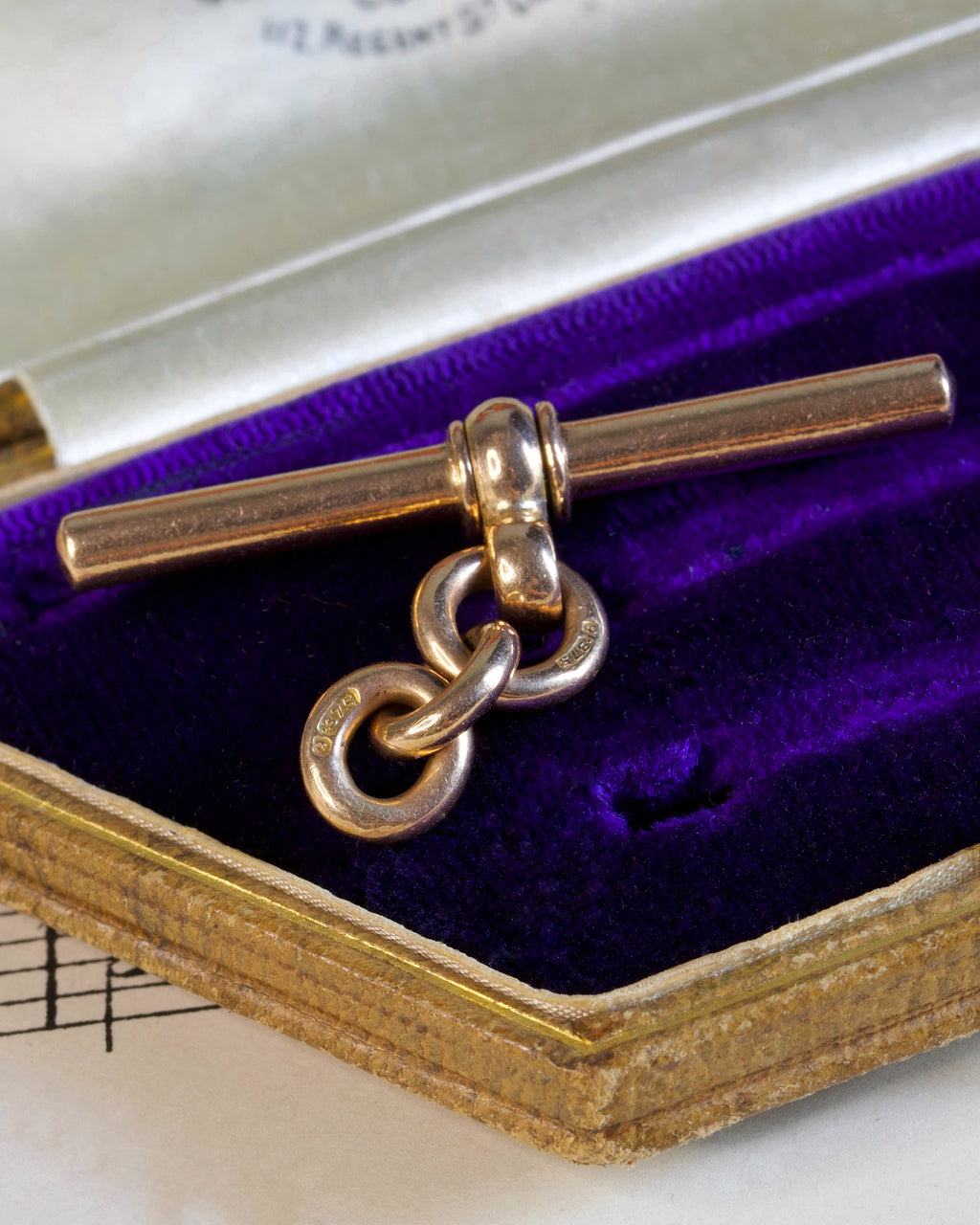 Antique Victorian 9ct Gold T-Bar With Extra Chunky Links