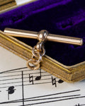 Antique Victorian 9ct Gold T-Bar With Extra Faceted Links