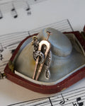 Antique 14ct Gold & Diamond Musical Tuning Fork Charm