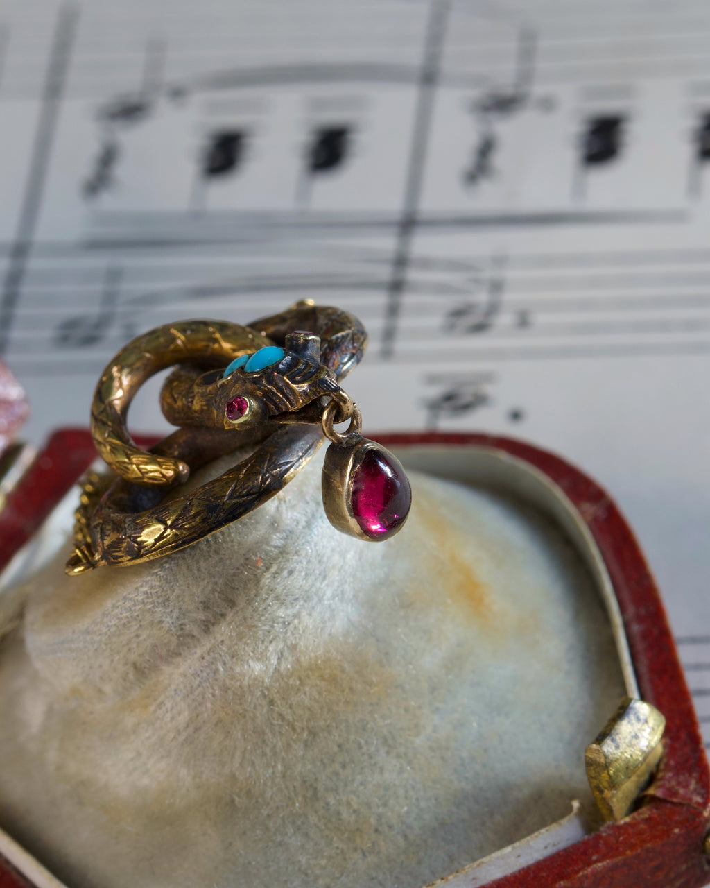 Antique Victorian Snake Pendant With Secret Locket Compartment