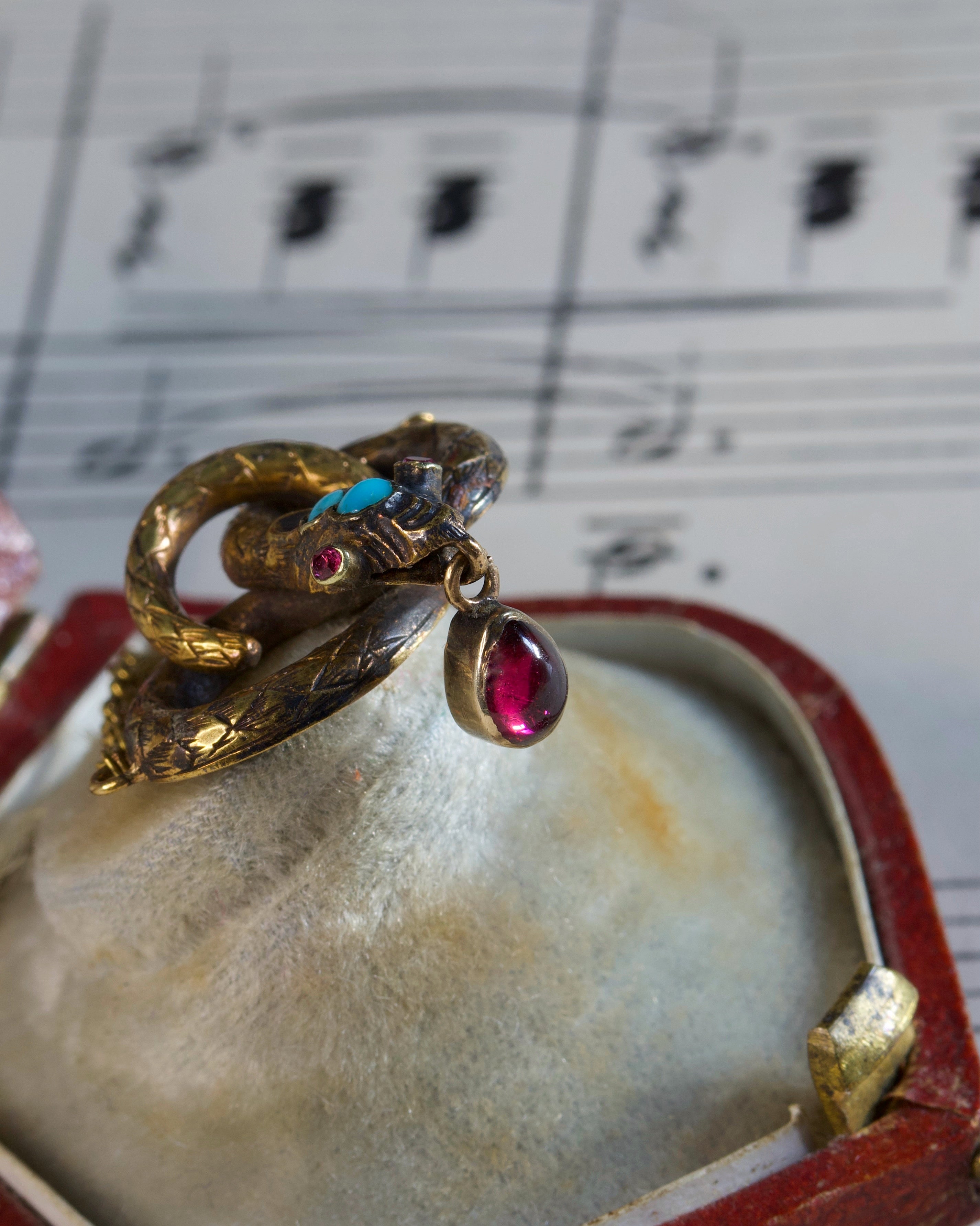 Antique Victorian Snake Pendant With Secret Locket Compartment
