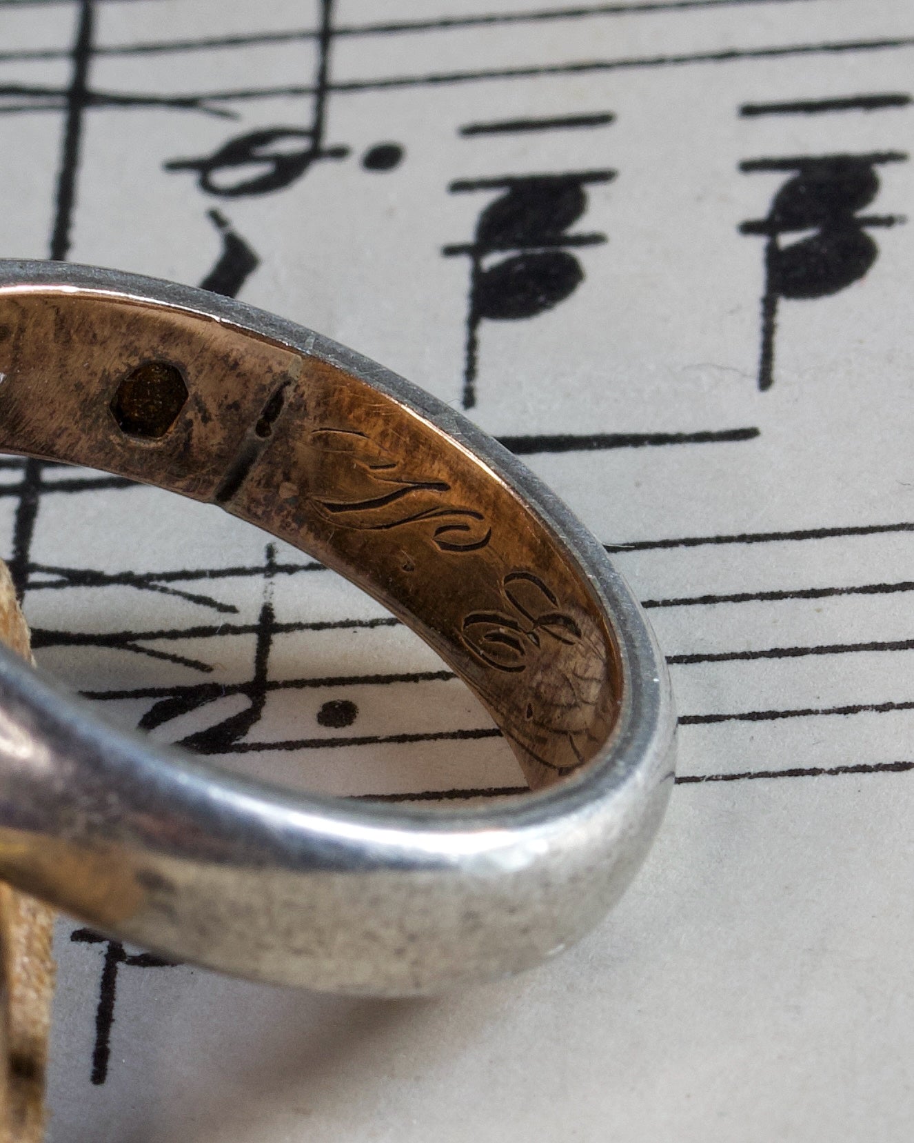 Edwardian Two-Tone Diamond Sentimental Ring