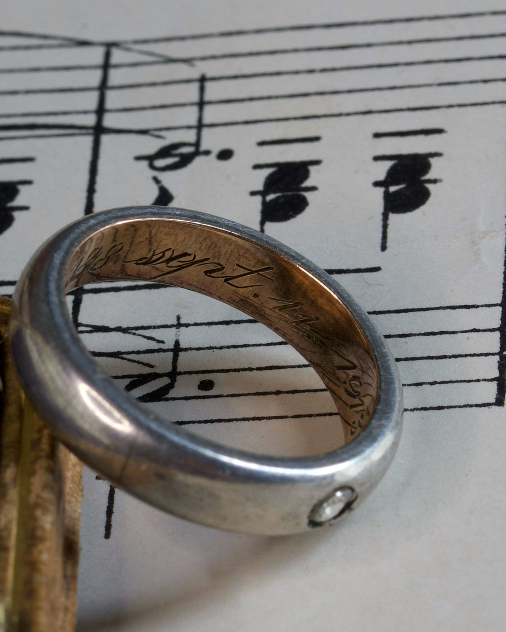Edwardian Two-Tone Diamond Sentimental Ring