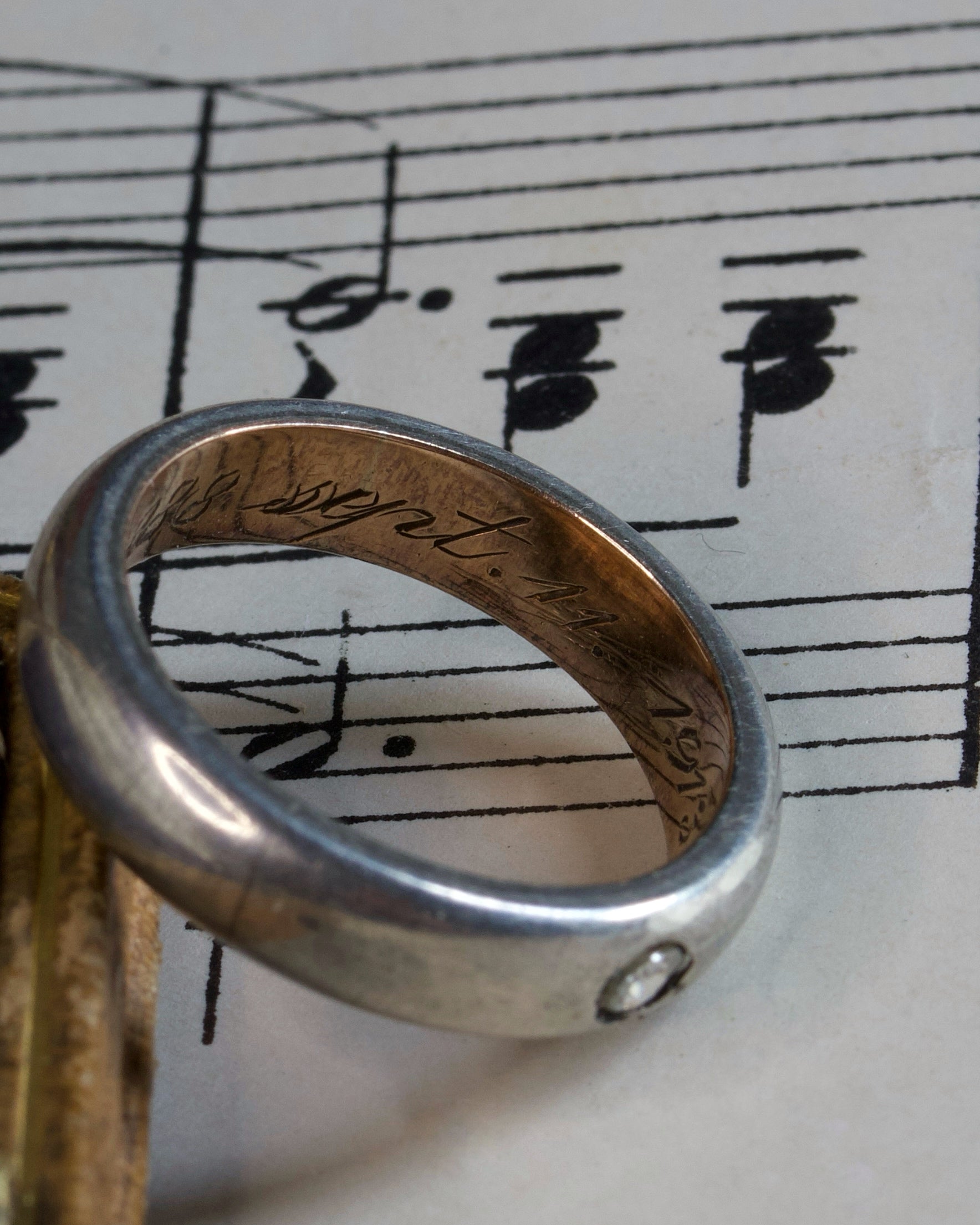 Edwardian Two-Tone Diamond Sentimental Ring