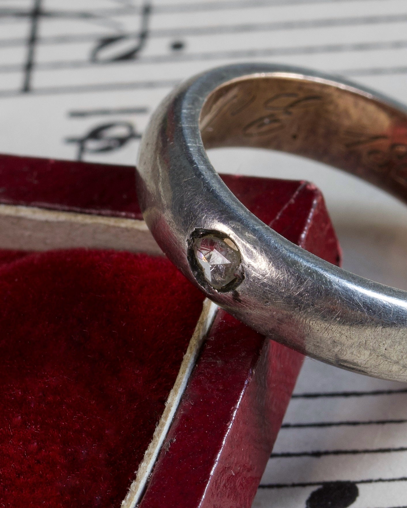 Edwardian Two-Tone Diamond Sentimental Ring