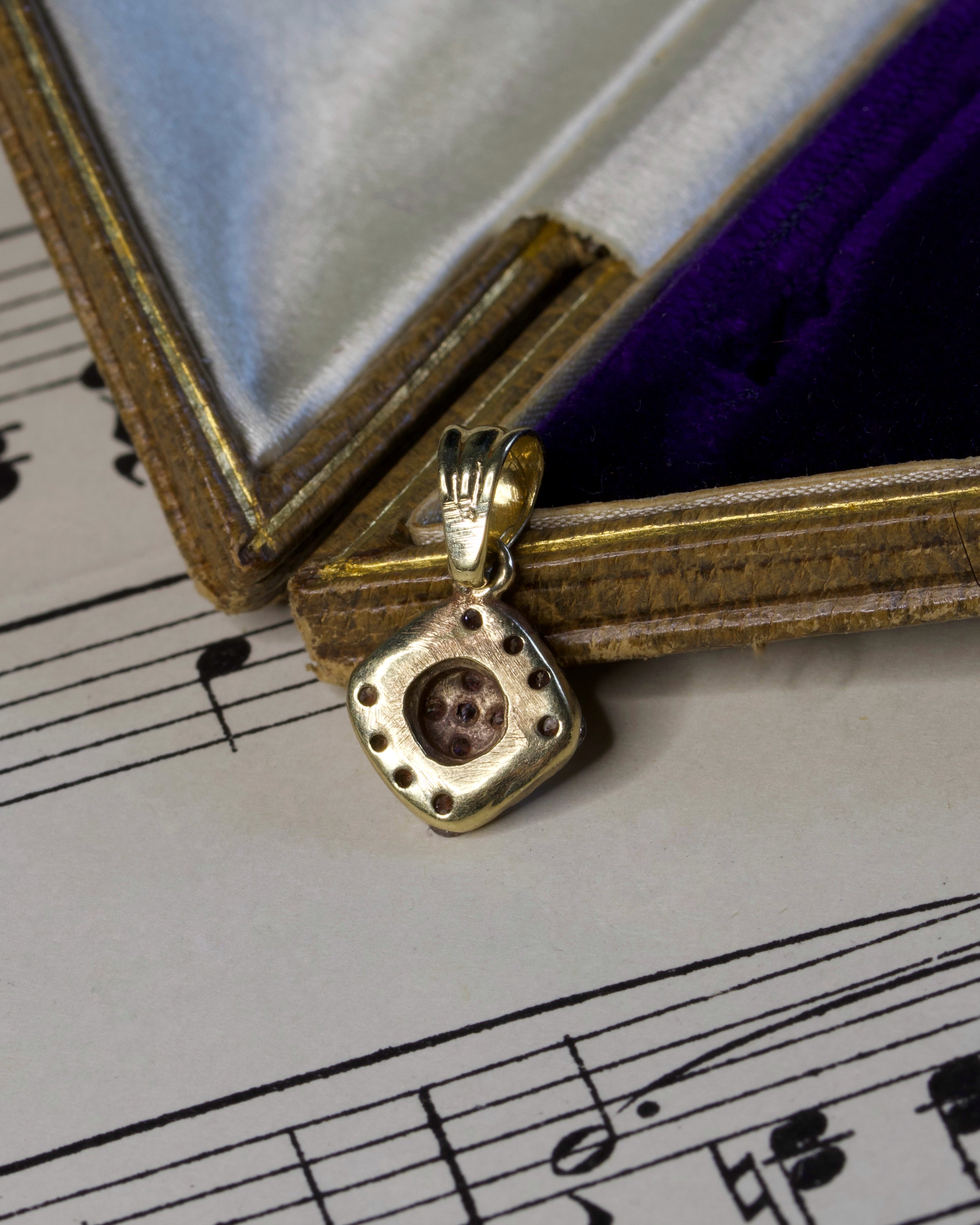 Vintage Diamond-Encrusted Gold Charm