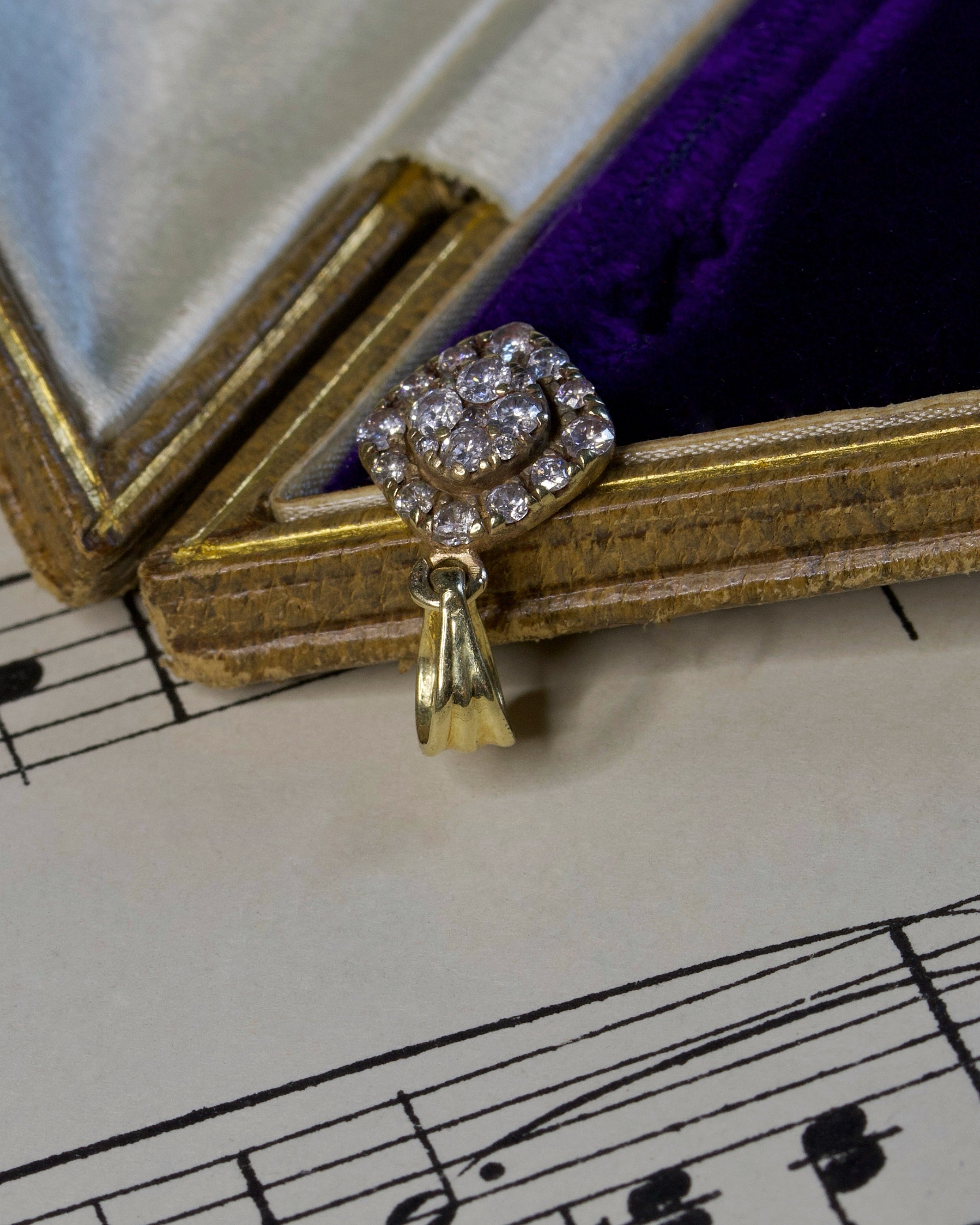 Vintage Diamond-Encrusted Gold Charm