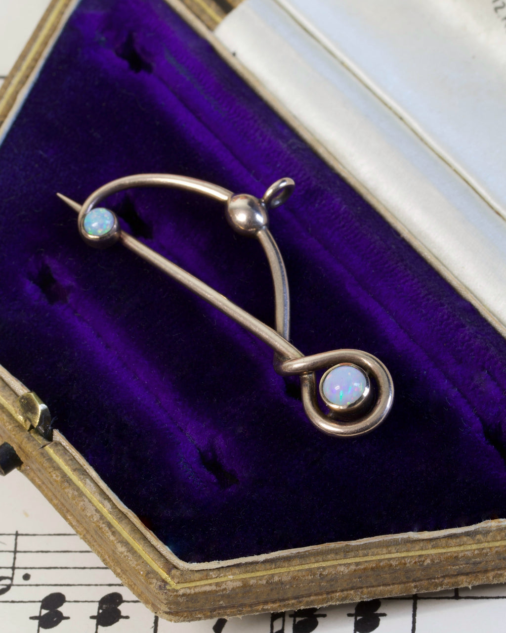Antique Small Double Opal Murrle Bennett Pin Extender