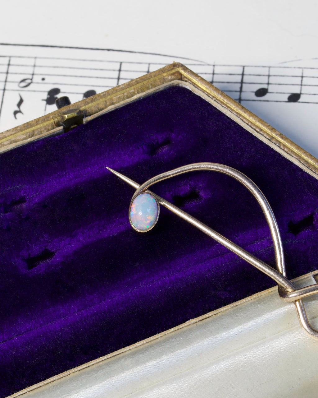 Antique 9ct Gold & Opal Murrle Bennett Pin Extender