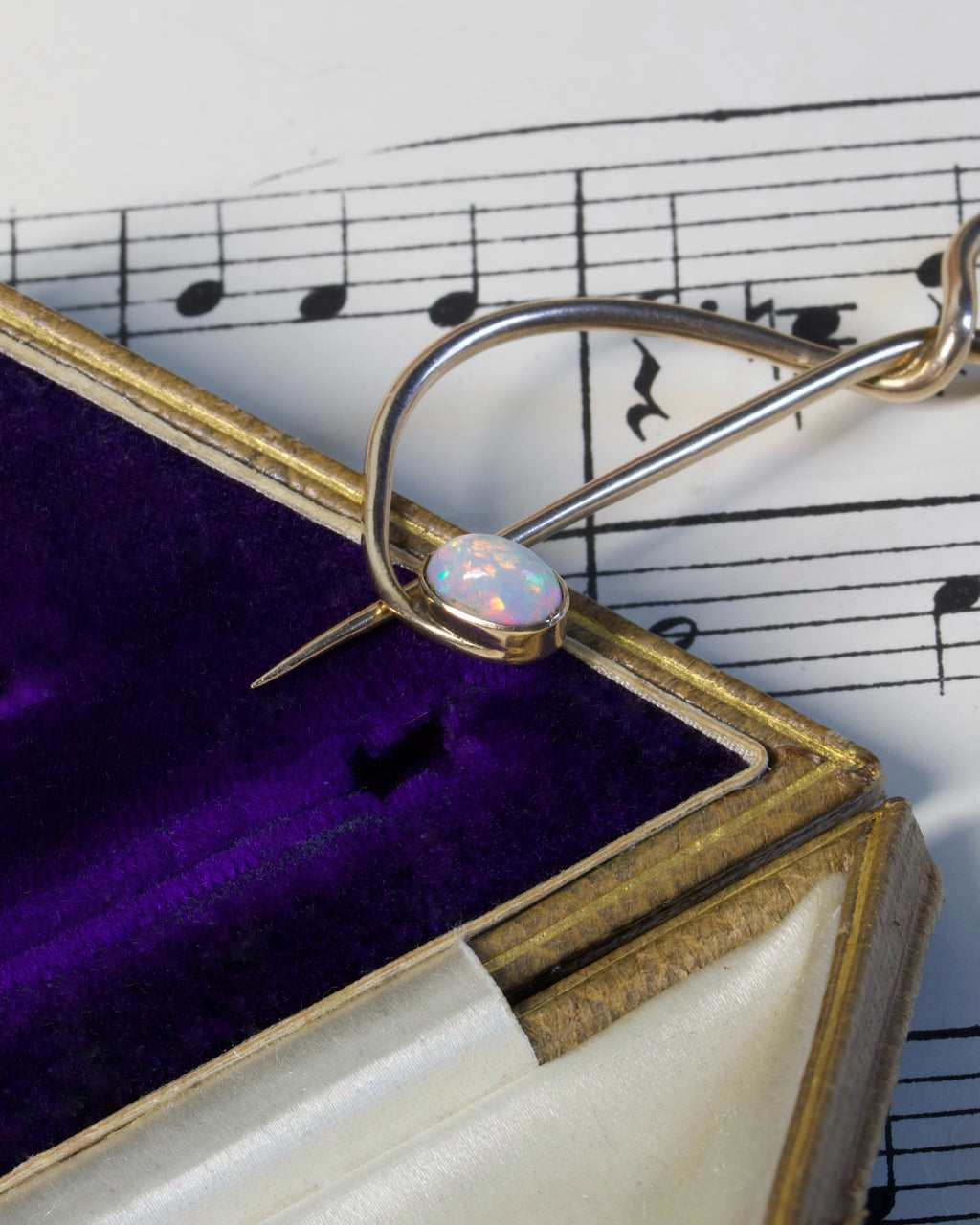 Antique 9ct Gold & Opal Murrle Bennett Pin Extender