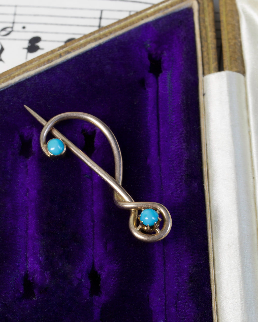 Antique Small Turquoise Murrle Bennett Pin Extender