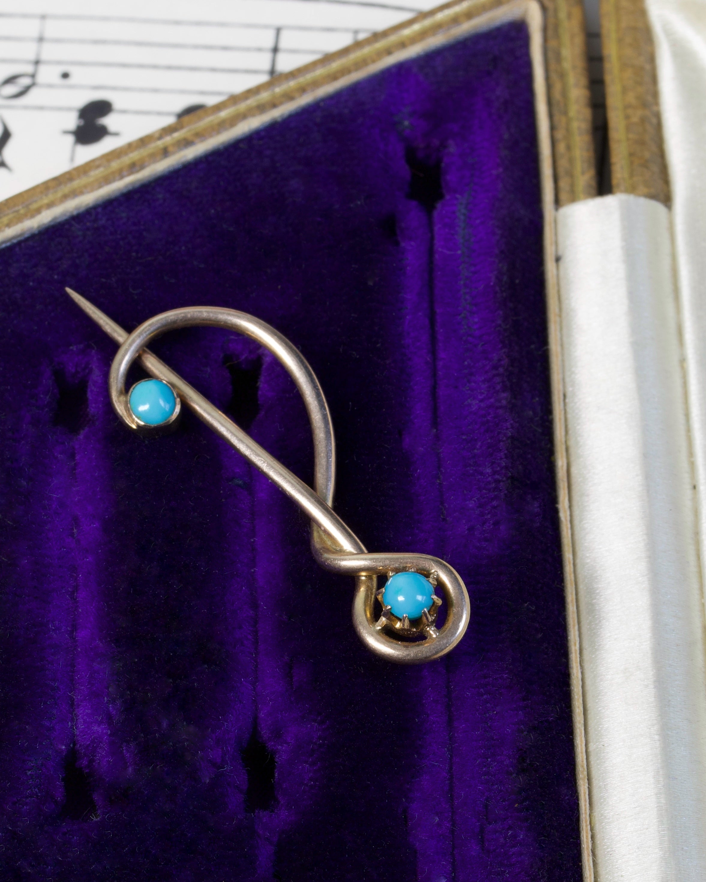 Antique Small Turquoise Murrle Bennett Pin Extender