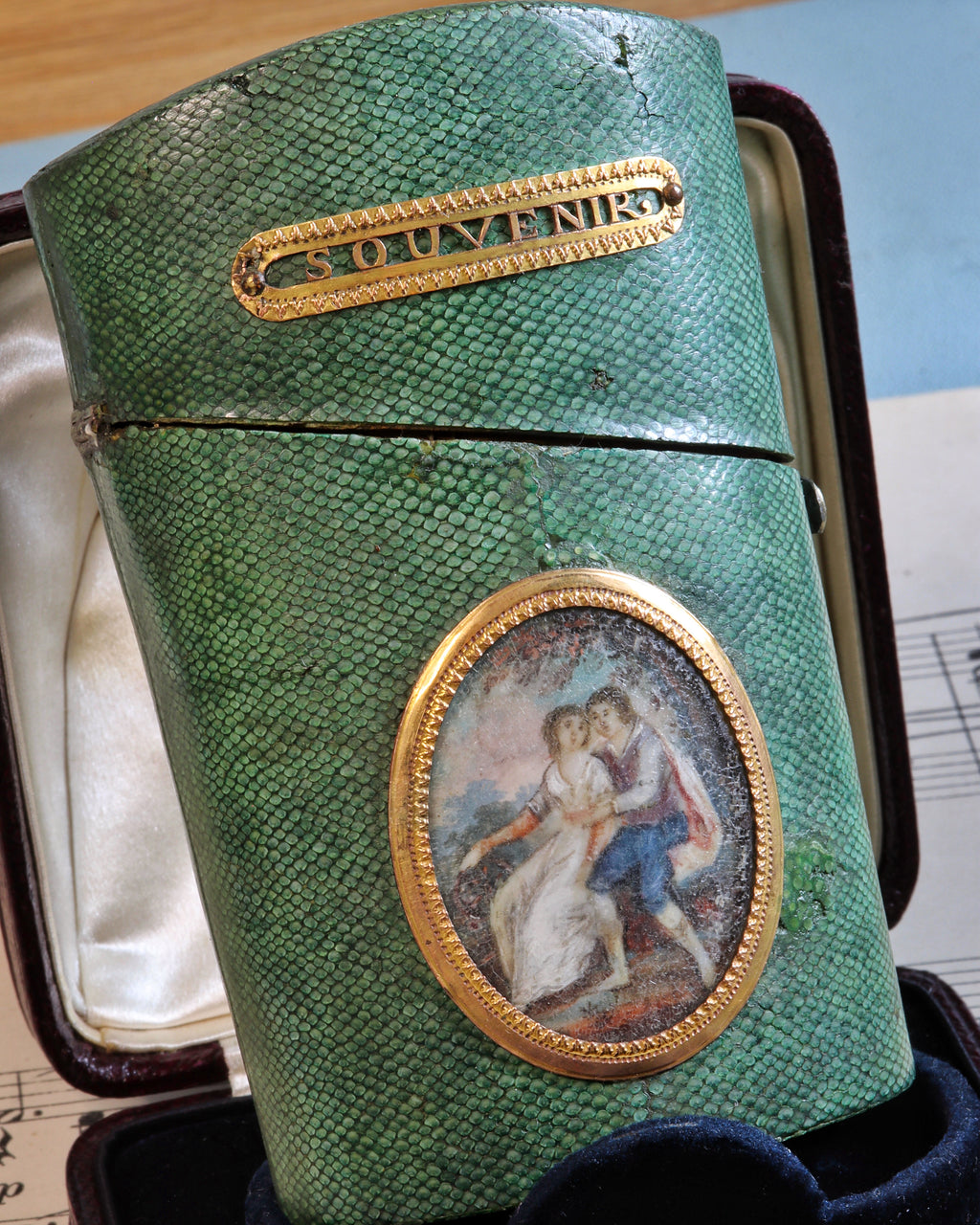 Antique Georgian Sewing Case – 'Souvenir d'Amitie'