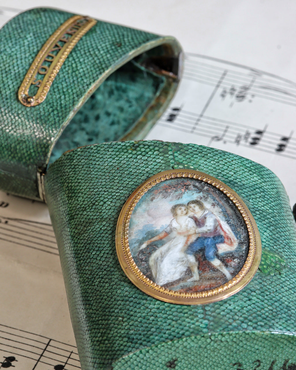 Antique Georgian Sewing Case – 'Souvenir d'Amitie'