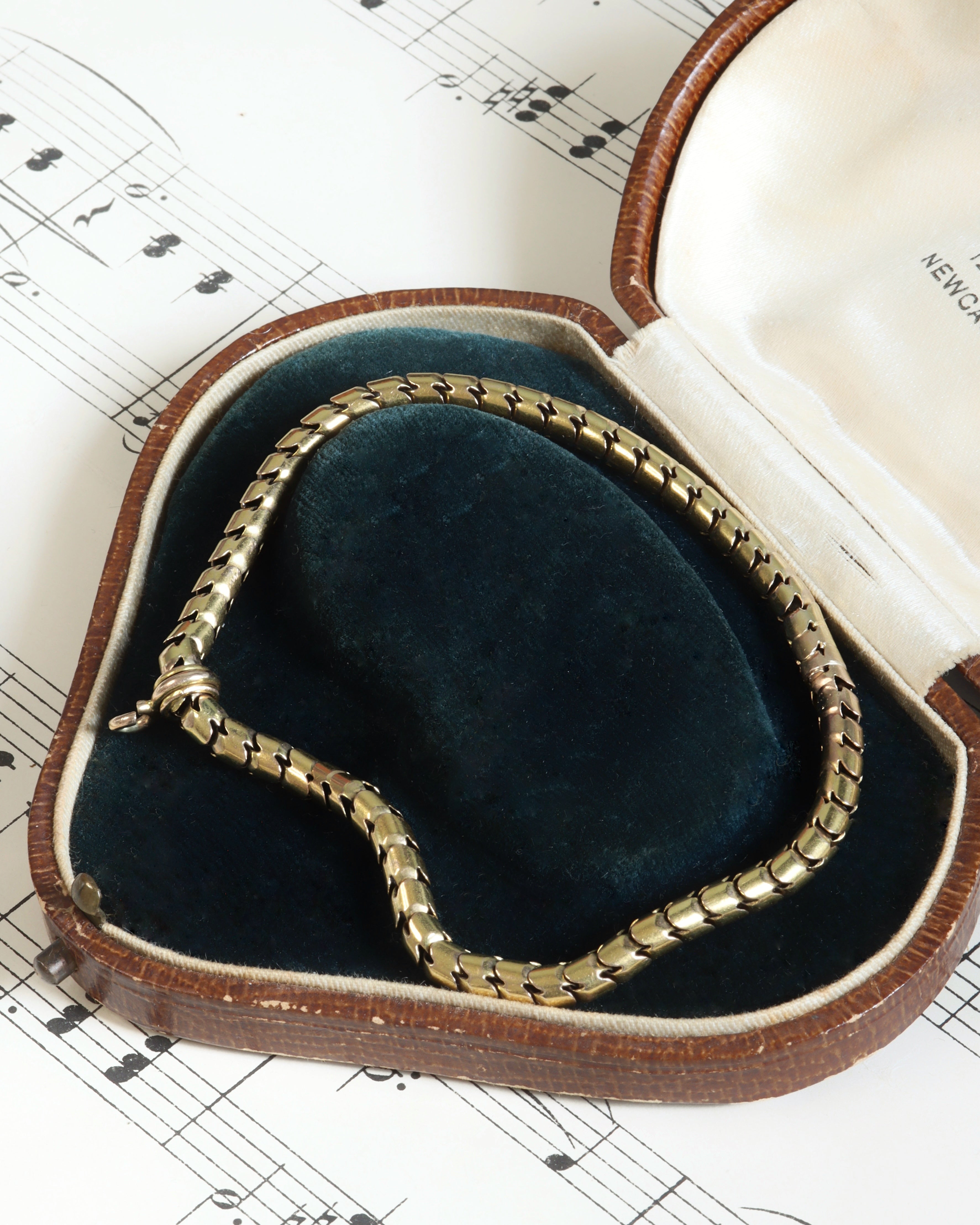 Victorian 14ct Gold Snake Chain Bracelet