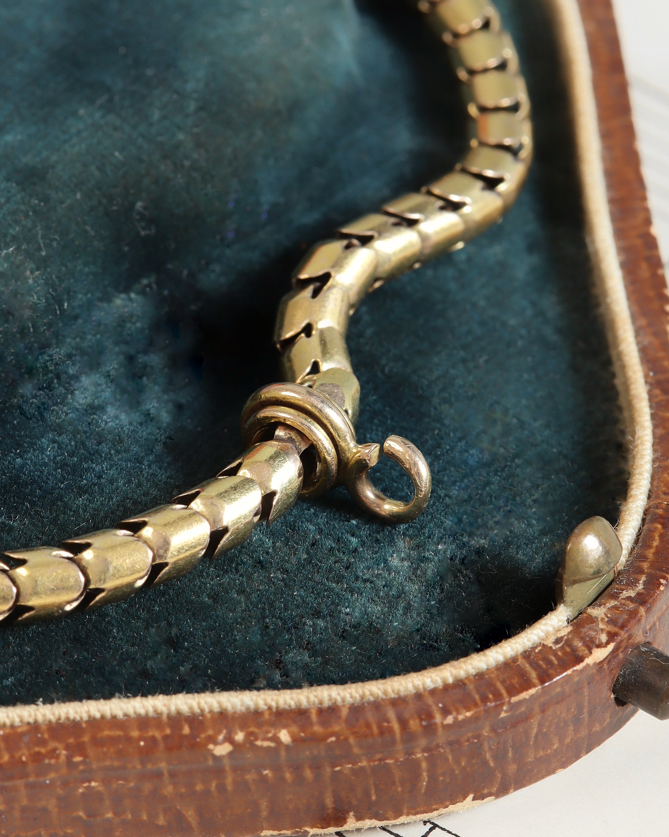 Victorian 14ct Gold Snake Chain Bracelet