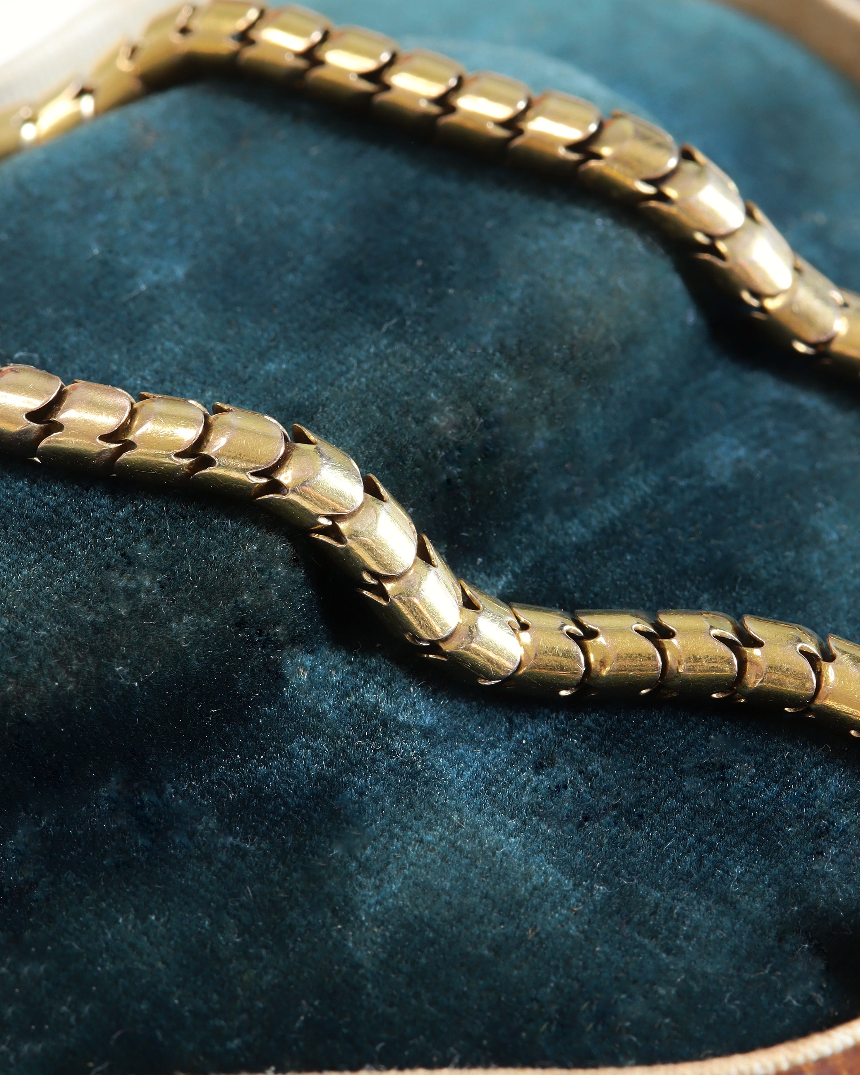 Victorian 14ct Gold Snake Chain Bracelet