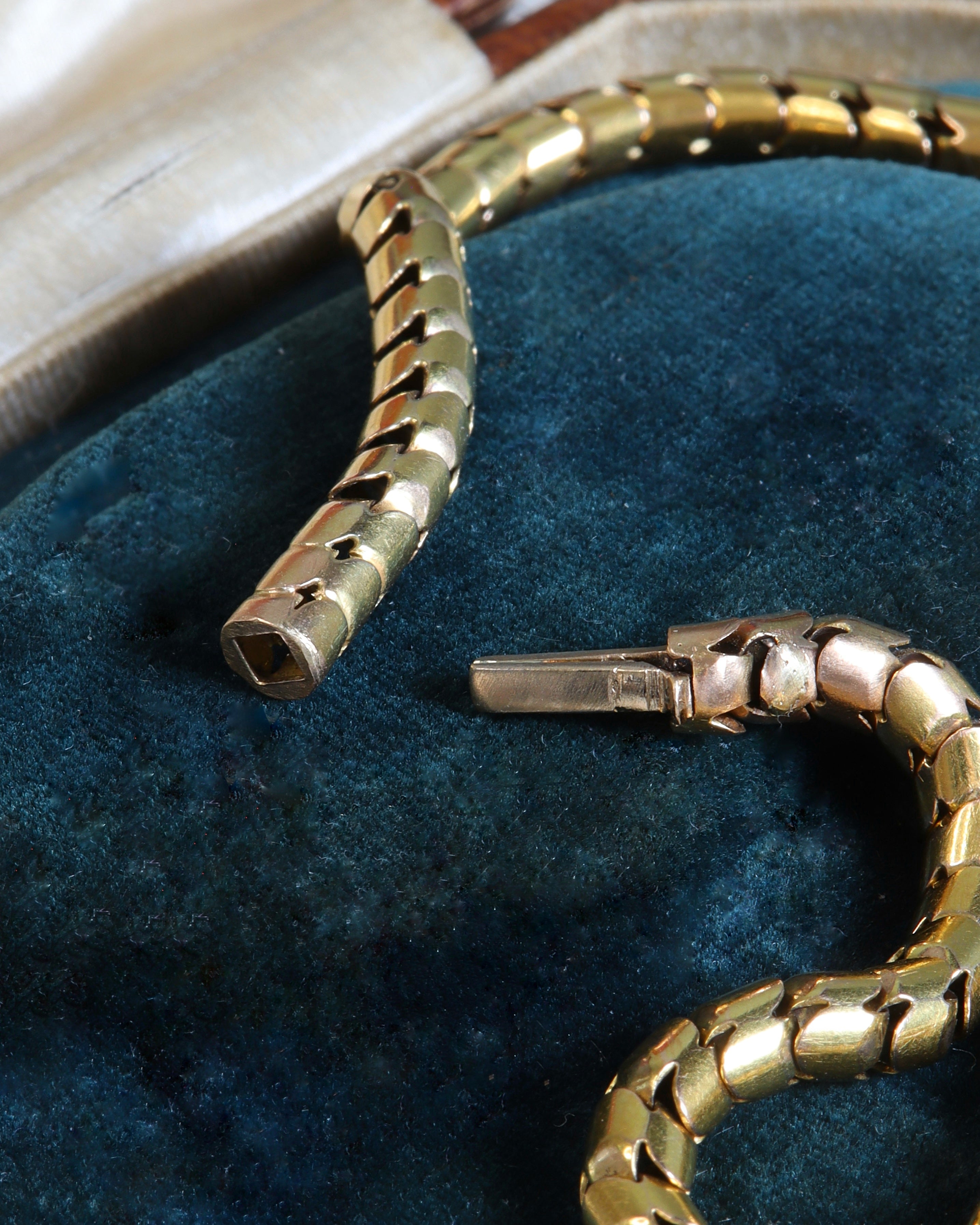 Victorian 14ct Gold Snake Chain Bracelet