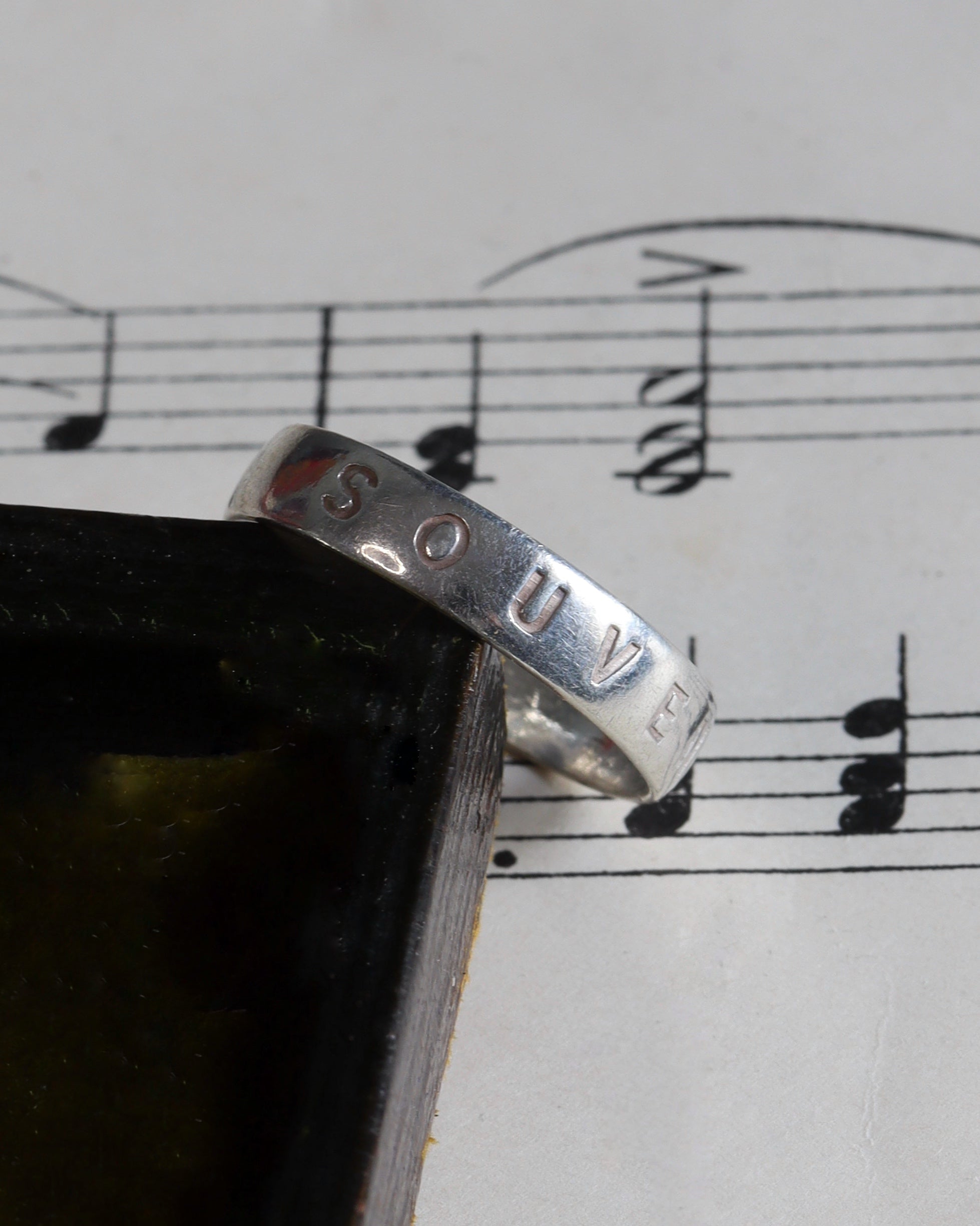 Antique French ‘Souvenir’ Silver Ring