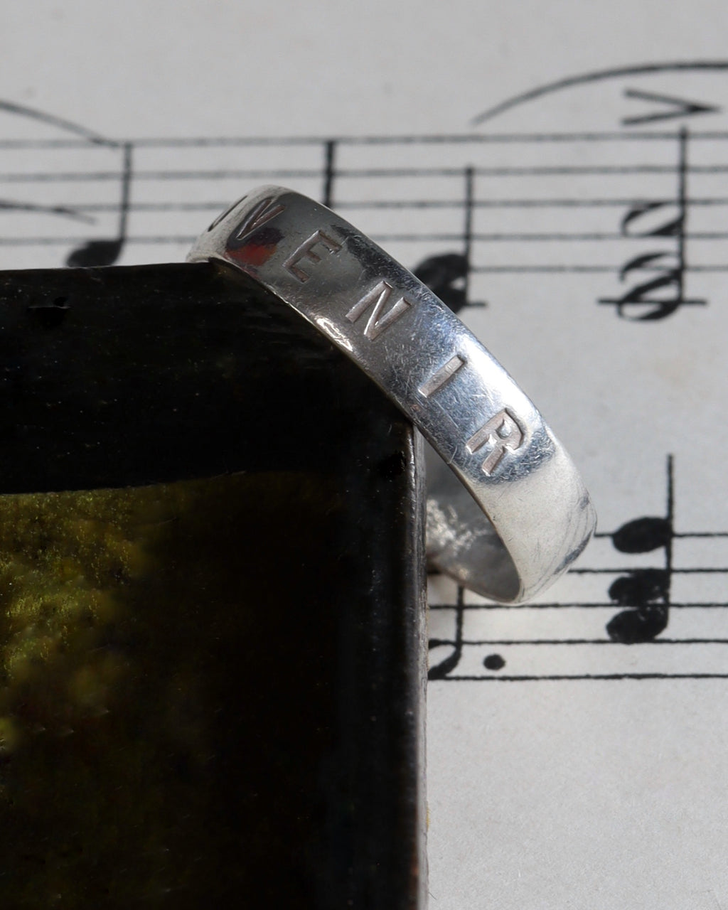 Antique French ‘Souvenir’ Silver Ring