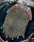 Edwardian Turquoise & Seed Pearl Purse Pendant