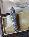 Art Deco Silver & Enamel Sarcophagus Charm