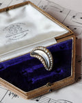 Georgian Seed Pearl Mourning Tear Brooch with Glass Locket Compartment