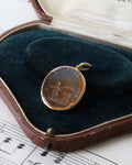 Georgian Engraved Carnelian Cherub Pendant in 14ct Gold