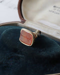 Georgian Gilt Metal Fob Seal with Carved Carnelian