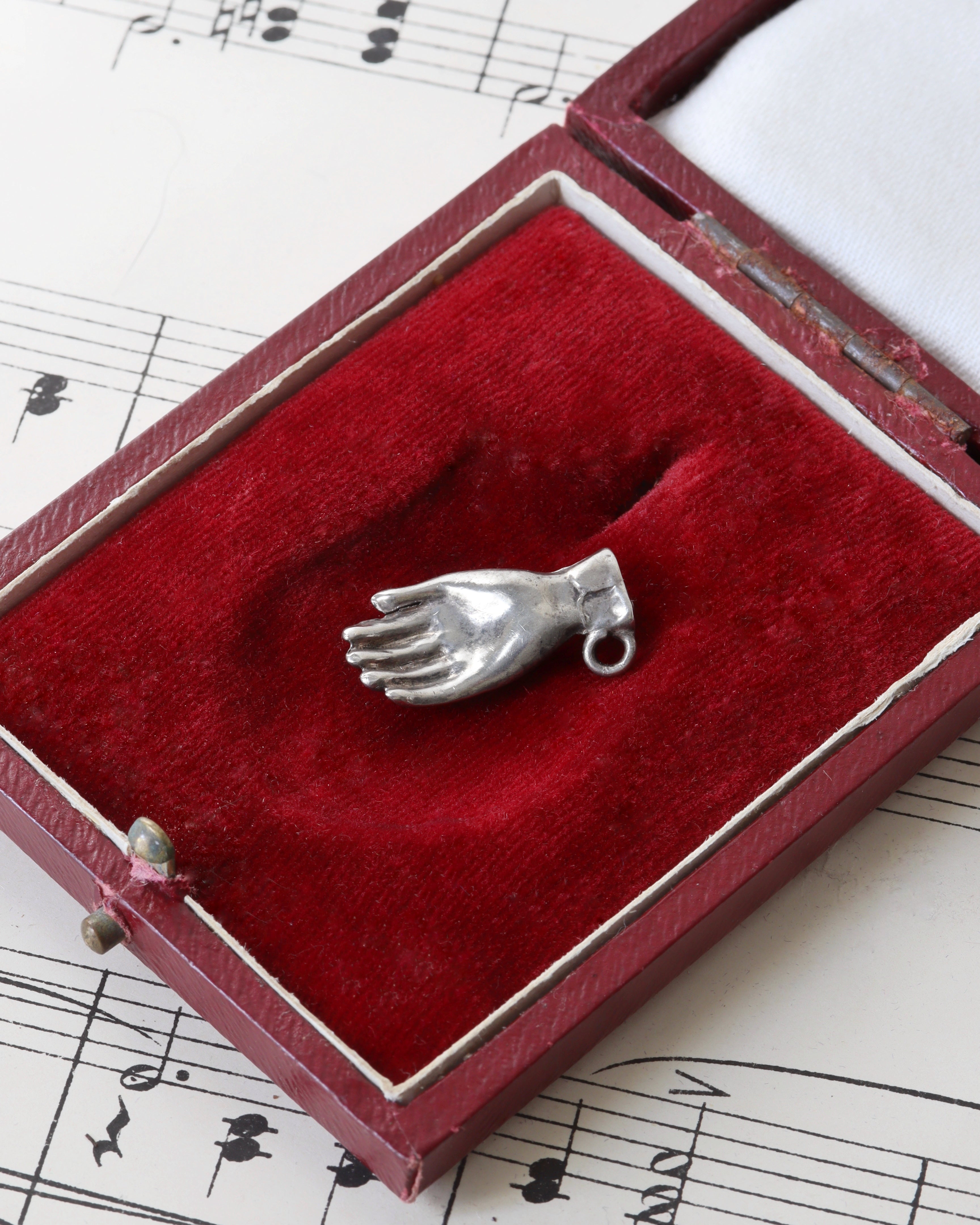 Victorian Silver Hand Charm