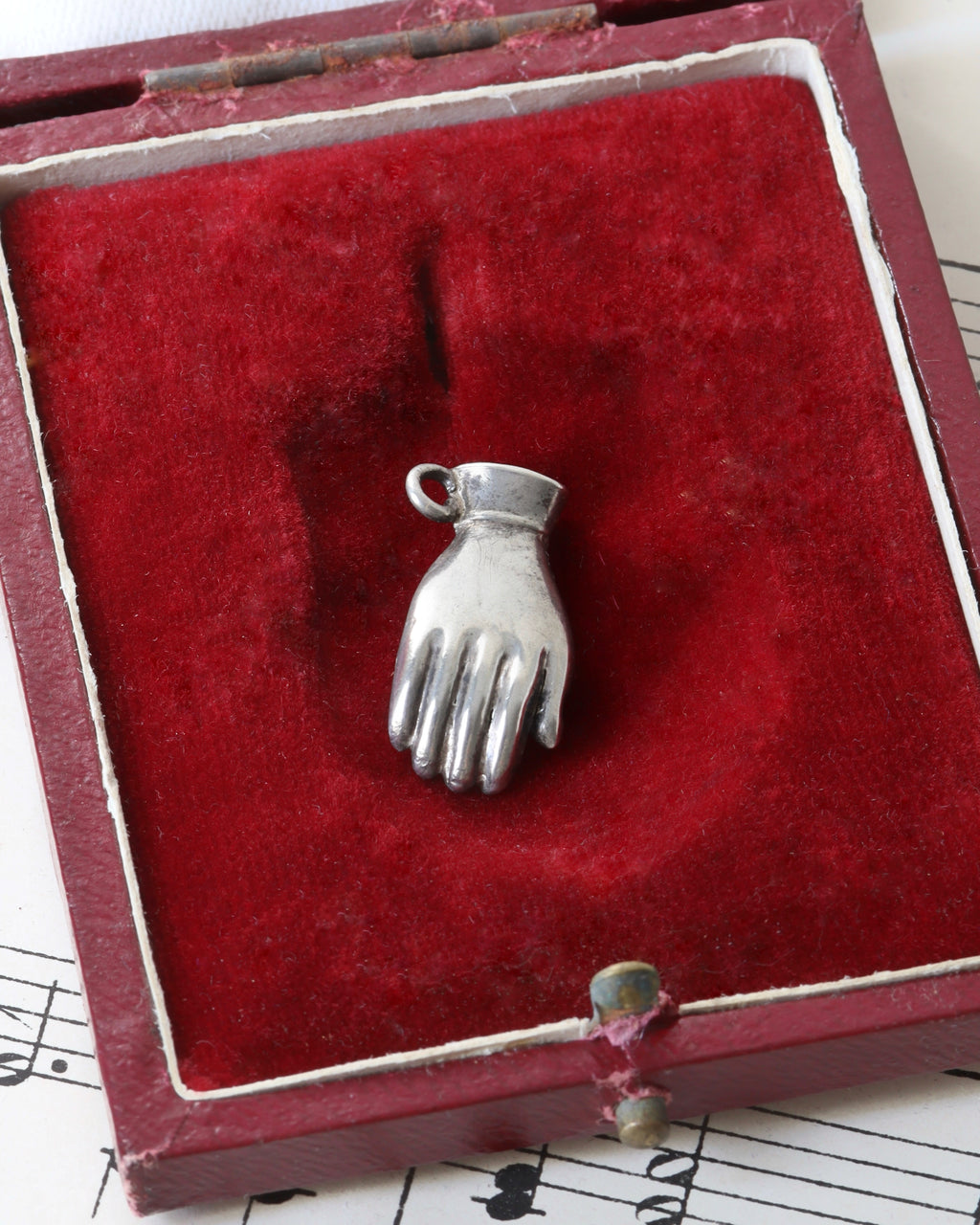 Victorian Silver Hand Charm