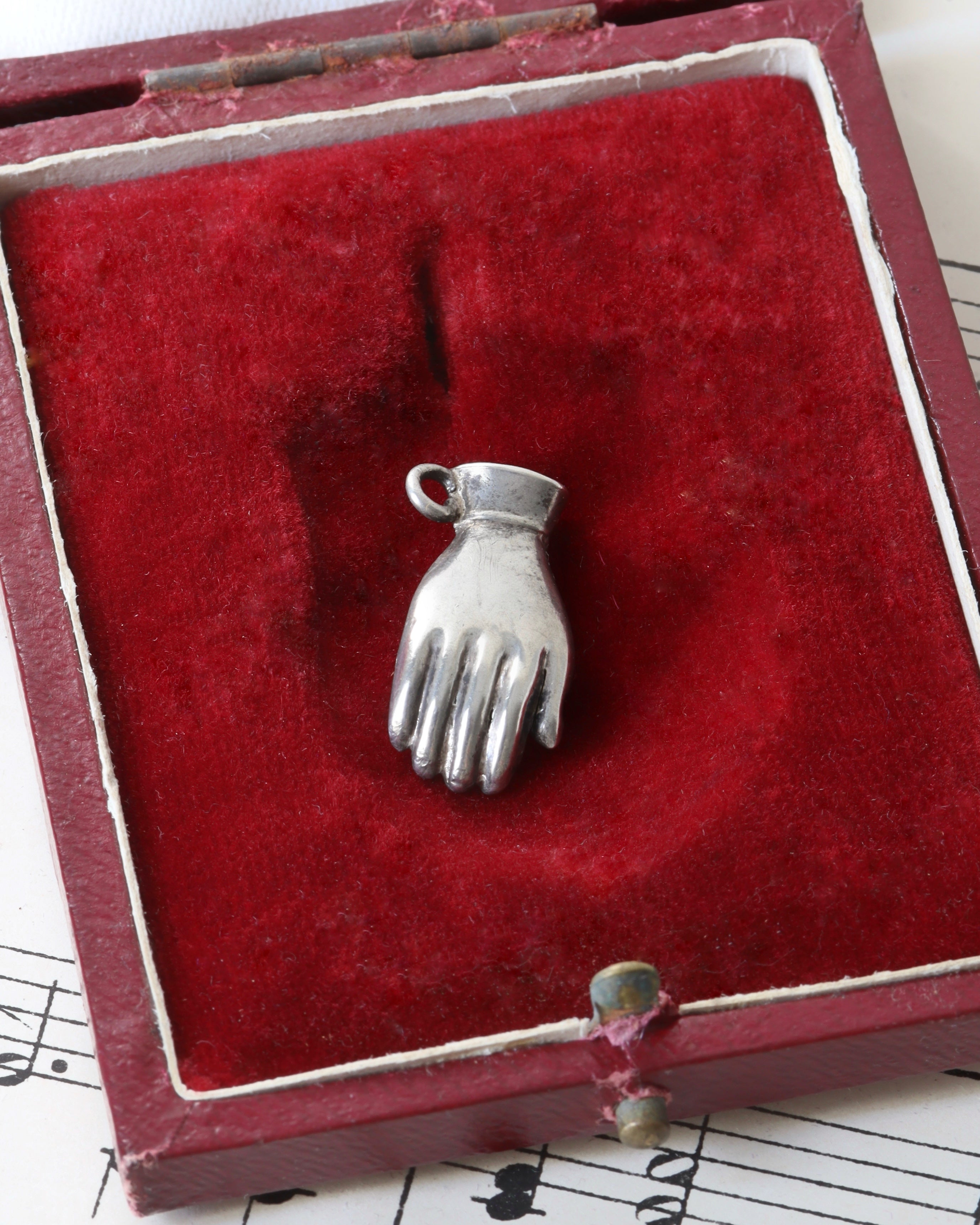 Victorian Silver Hand Charm