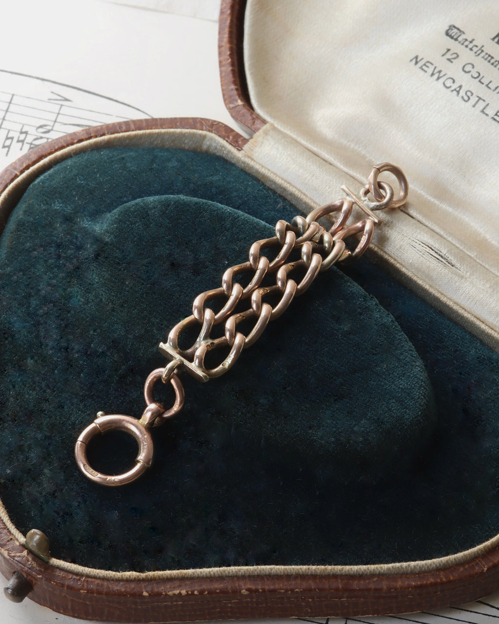 Victorian 9ct Rose Gold Chain Extender with Bolt Clasp