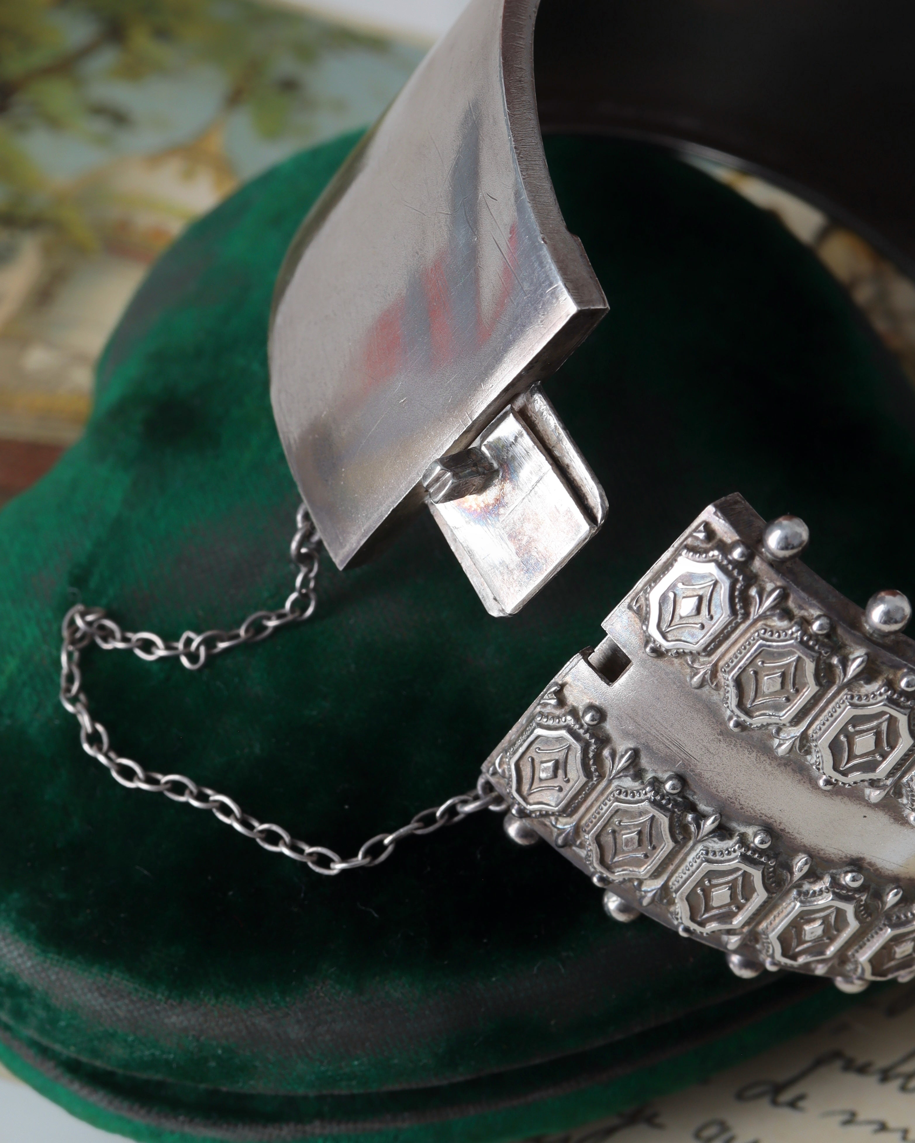 Detailed Sterling Silver Bangle