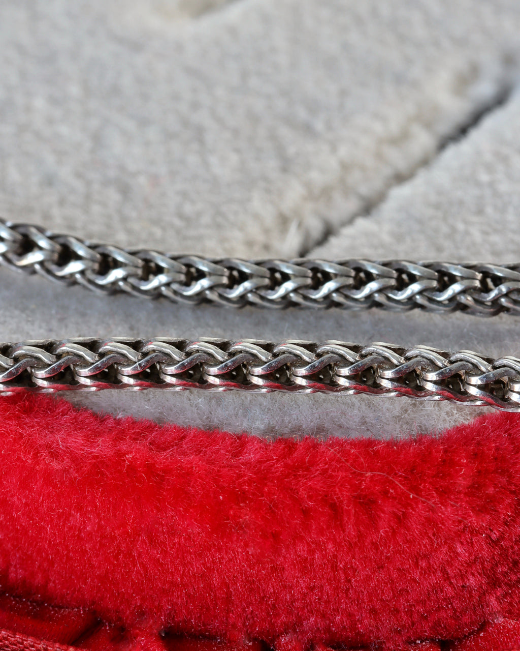 Antique Continental Silver Chain with Bolt Clasp & Dog Clip