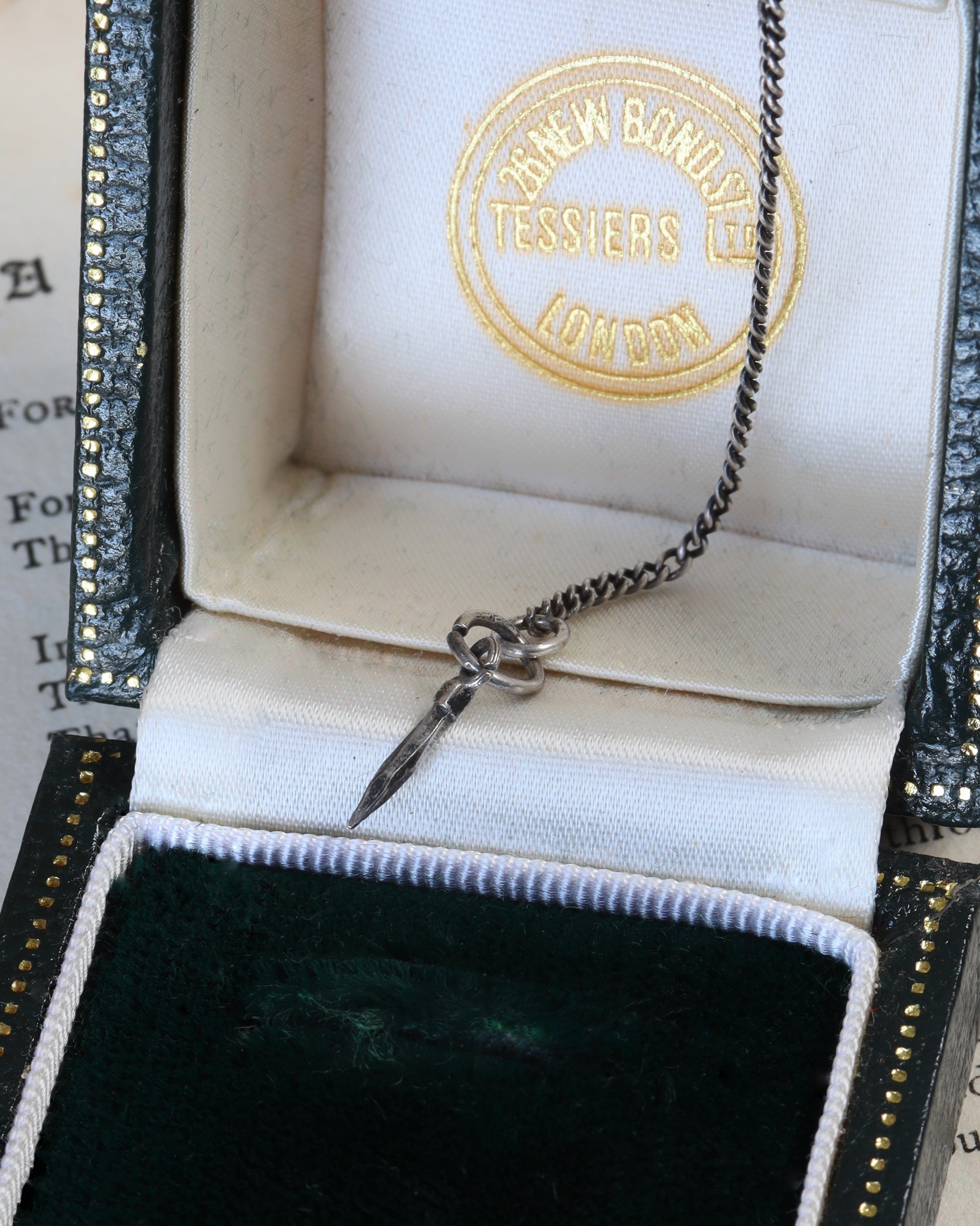 Norwegian Silver Cross with Chain, Dated 1875 with Engraved Inscription